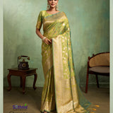 Adorn Golden Zari Woven Silk Saree