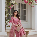 Stunning Shiny Silk Top Plazzo