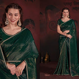 Beautifull Shiny Crush  Silk Saree