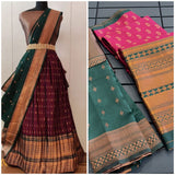 Trending half half silk saree