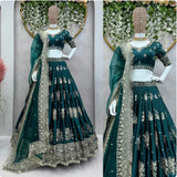 Green Designer Embroidery Lehenga