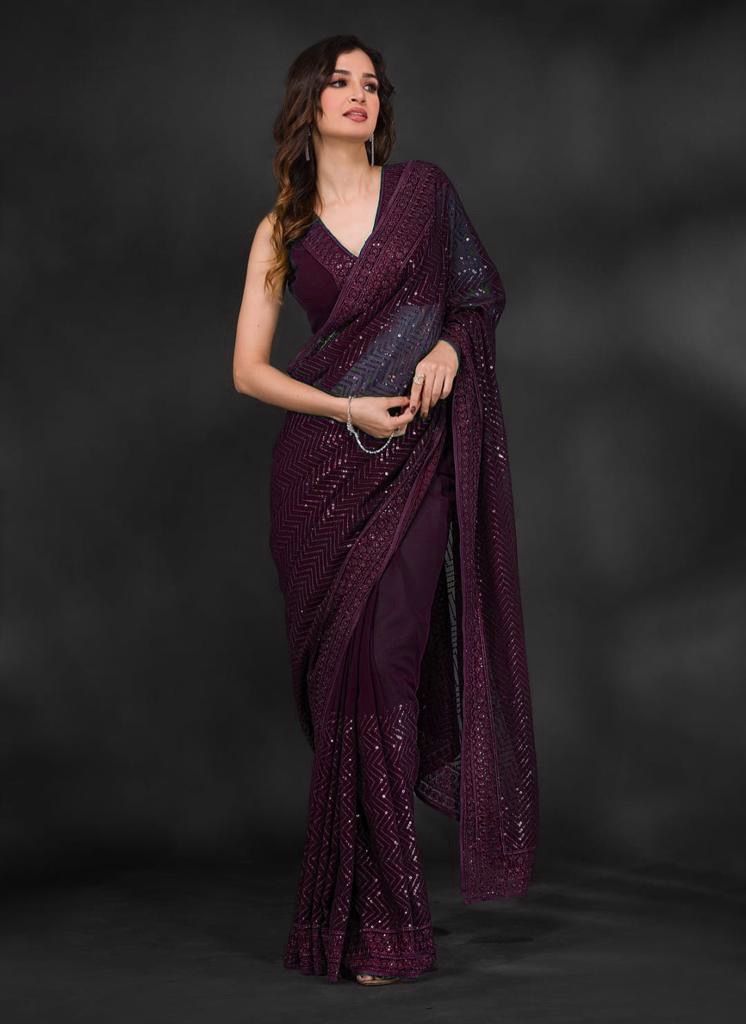 Exclusive Celebrity Style Designer Sequance Saree