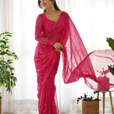 Soft Chiffon Ready To Wear Light Weight Saree