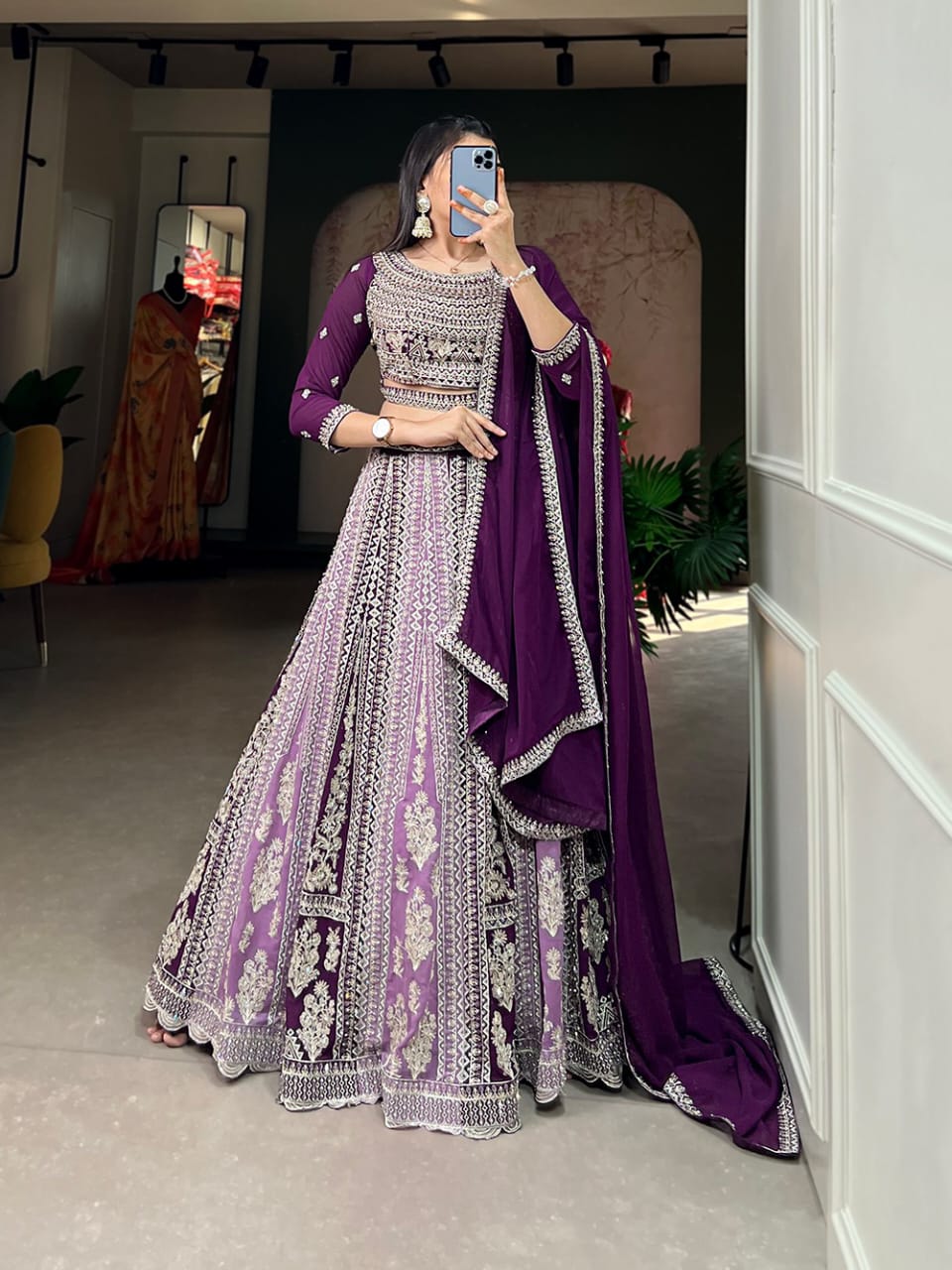 Sparkale Purple  Lehengha Choli