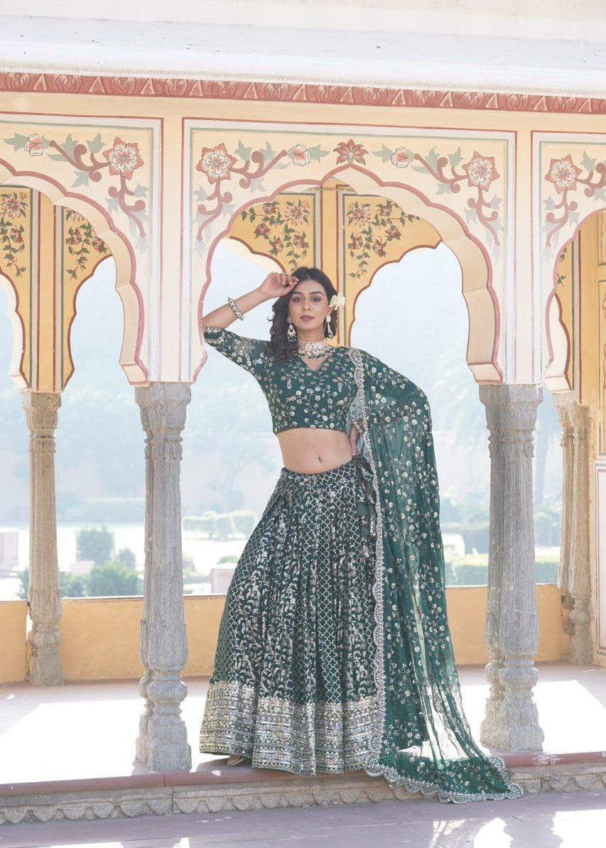 Pure Viscos Jacquard Lehenga