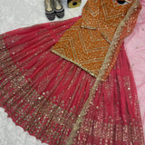 Heavy Butterfly Net Top Lehenga
