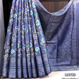 Digital Floral Printed Silk Saree