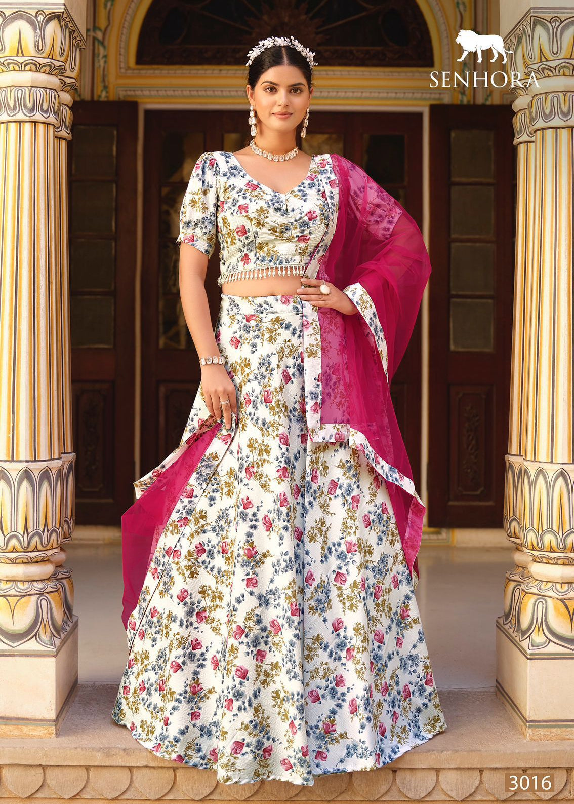 Exquisite Floral Print Lehenga