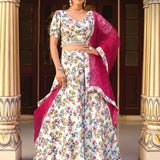 Exquisite Floral Print Lehenga