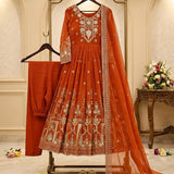 Stunning Embroidered Georgette Gown