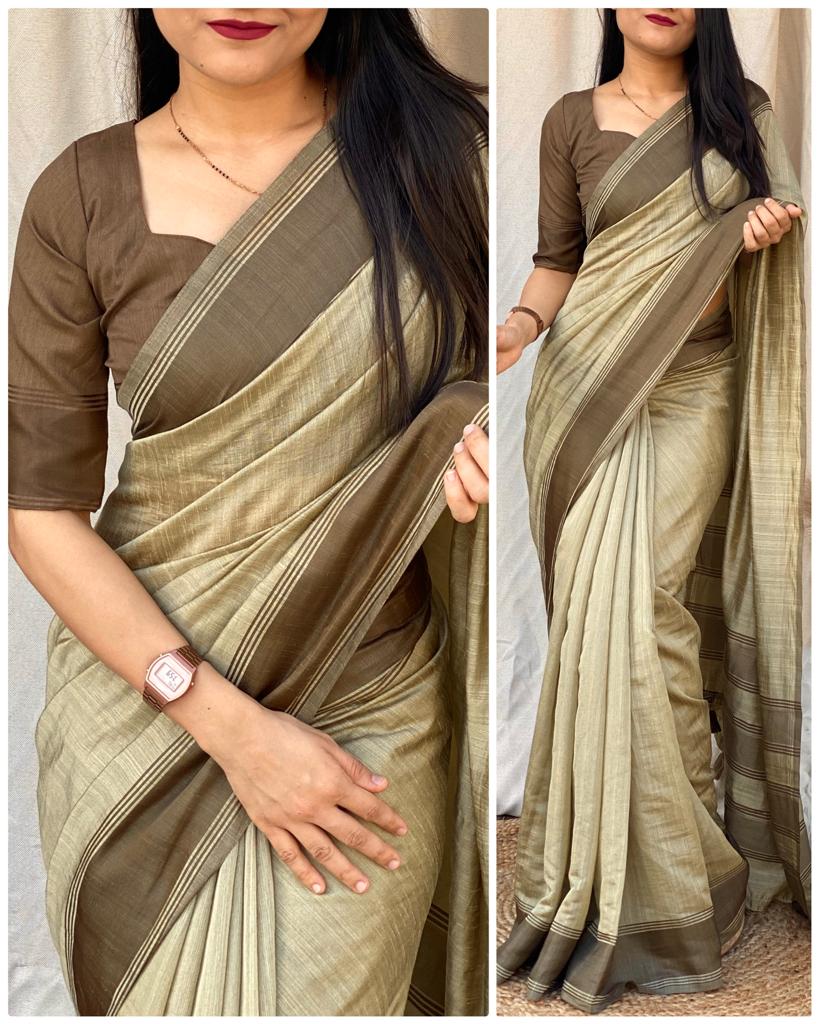 Perfect Simple  Sober look Yana Silk Saree