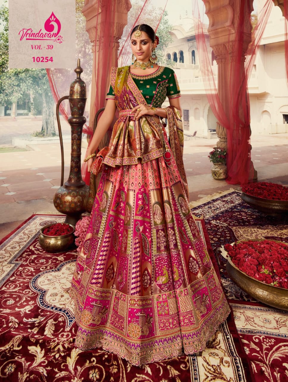 Premium Wedding Silk Jacquard Lahenga