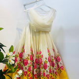 Elegance Haldi Special Printed Lehenga