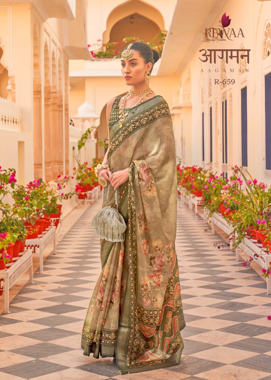 Partywear shiffon silk saree