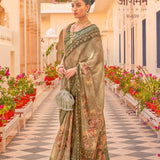 Partywear shiffon silk saree