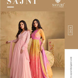 Sayuri Chinon Silk Anarkali Dress Collection