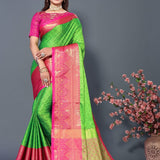 Beautiful zari weaving silk saree