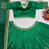 Green Malbari Silk Lehenga