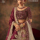 Premium  Bridal Velvet Wedding Lehenga