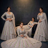 Gorgeous Butterfly Net Embroidered Lehenga