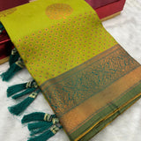 Soft Silk Saree With Zari Weaving