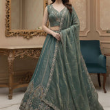 Adorn Bridal Peacock Embroidered Lehenga
