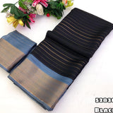 Moss Gold Zari Weaving Saree
