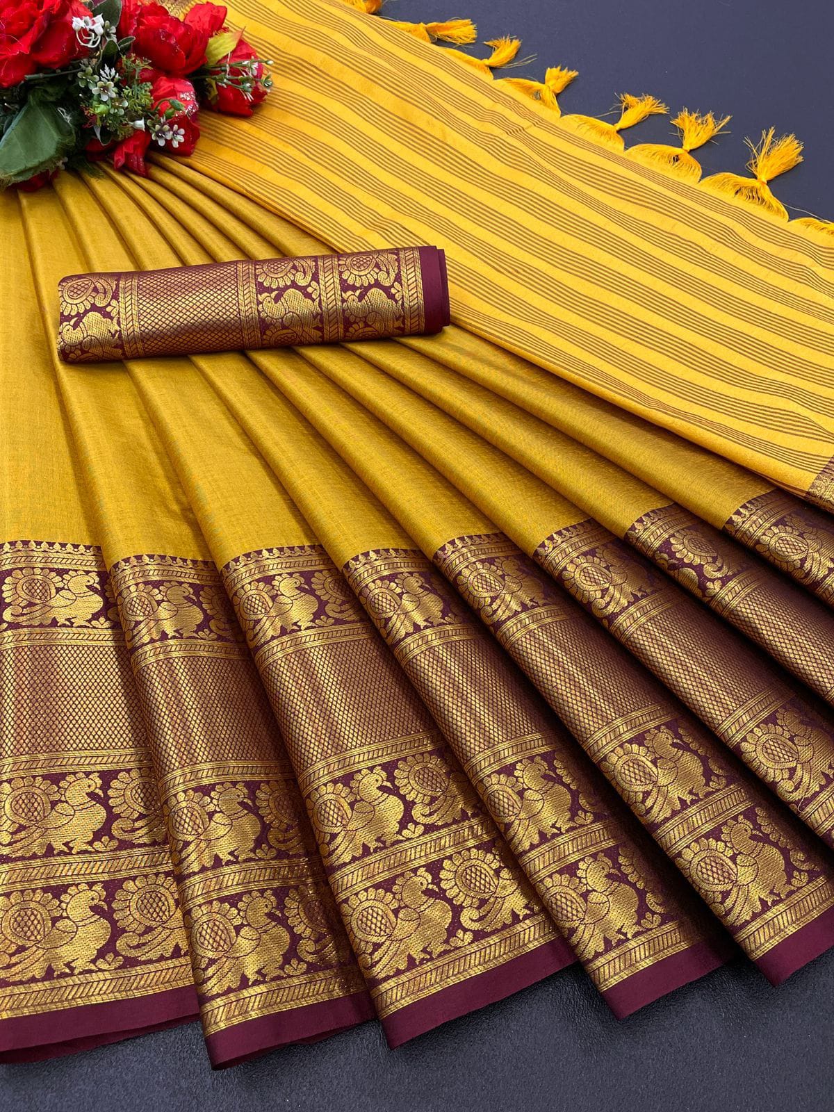 Aura Naraynpattu Cotton Silk Saree