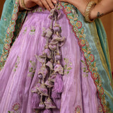 Lavender Premium Silk Wedding Lehenga