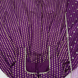 Purple Jacquard Silk Gown