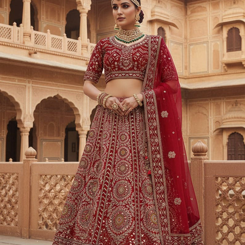 Mahotsav Elegance Premium Velvet Lehenga
