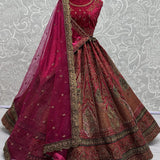 Premium Bridal Wedding Velvet Lehenga