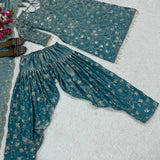 Partywear Fandy Silk Dhoti Style Suit