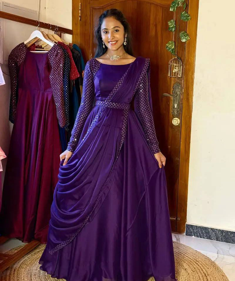 Sparkling Georgette Anarkali Gown
