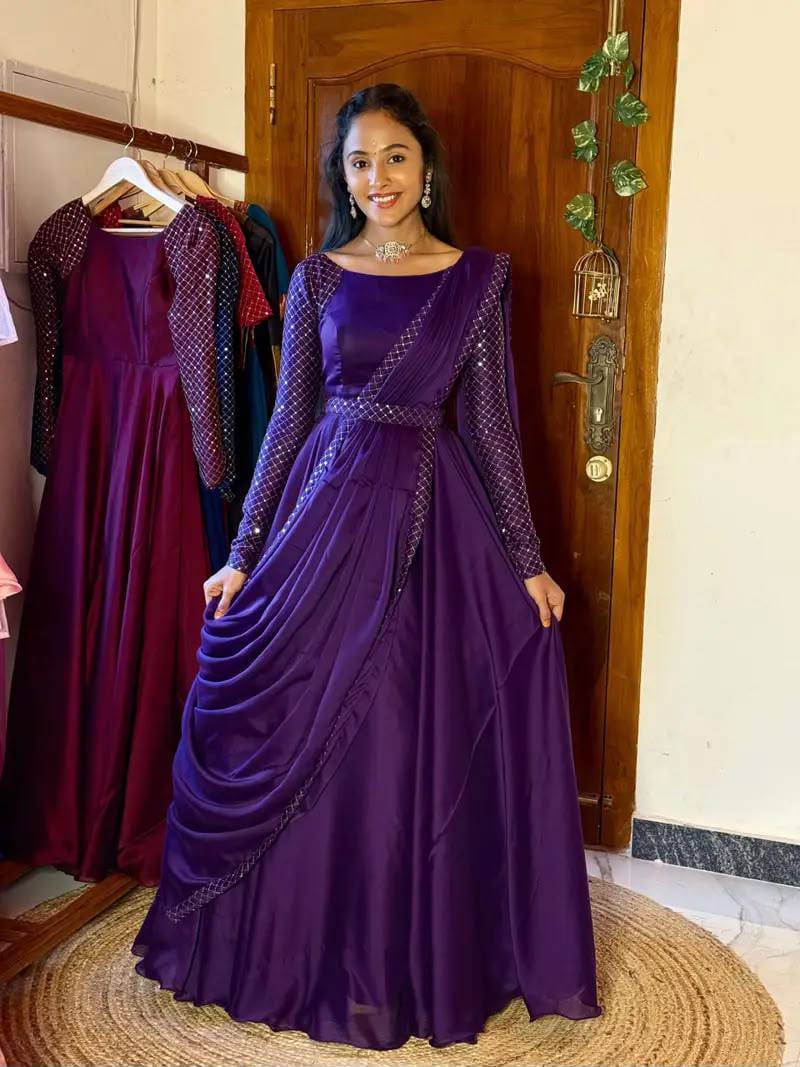 Sparkling Georgette Anarkali Gown