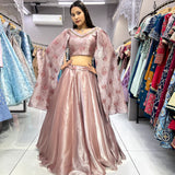 Peach Butterfly Lehenga Choli