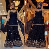 Fancy Black Fendy Silk Suit