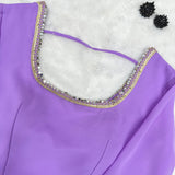 Purple Partywear Anarkali Gown