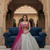 Glamorous Georgette Sequenced Work Lehenga