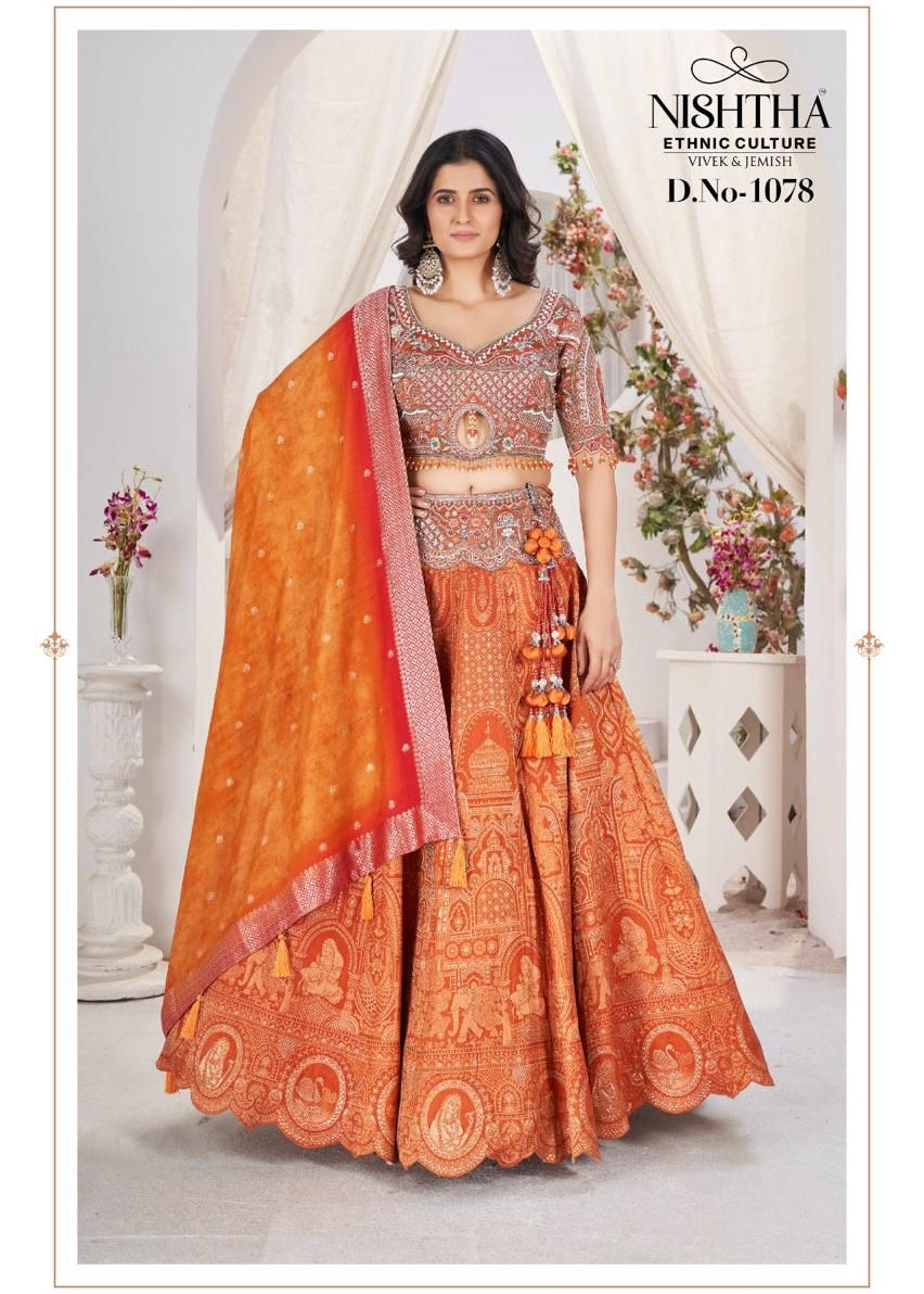 Elegance Bridal Embroidered Lehenga