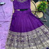 Kids Festive Silk Lehenga Choli