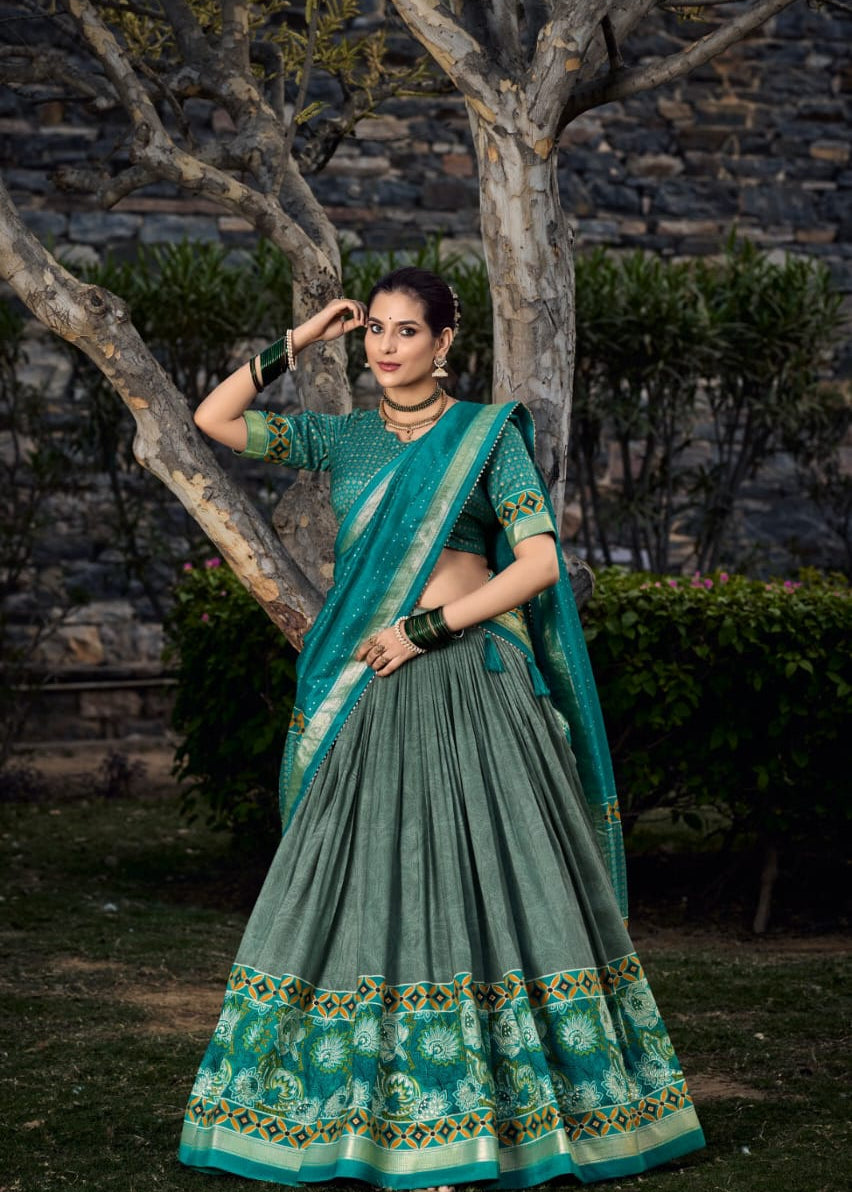 Glamour Tussar Silk Lehenga Choli