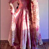 Baby Pink Satin Silk Gown