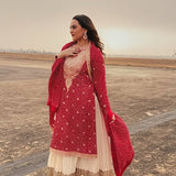 Traditional Bandhej Georgette Suit Sharara