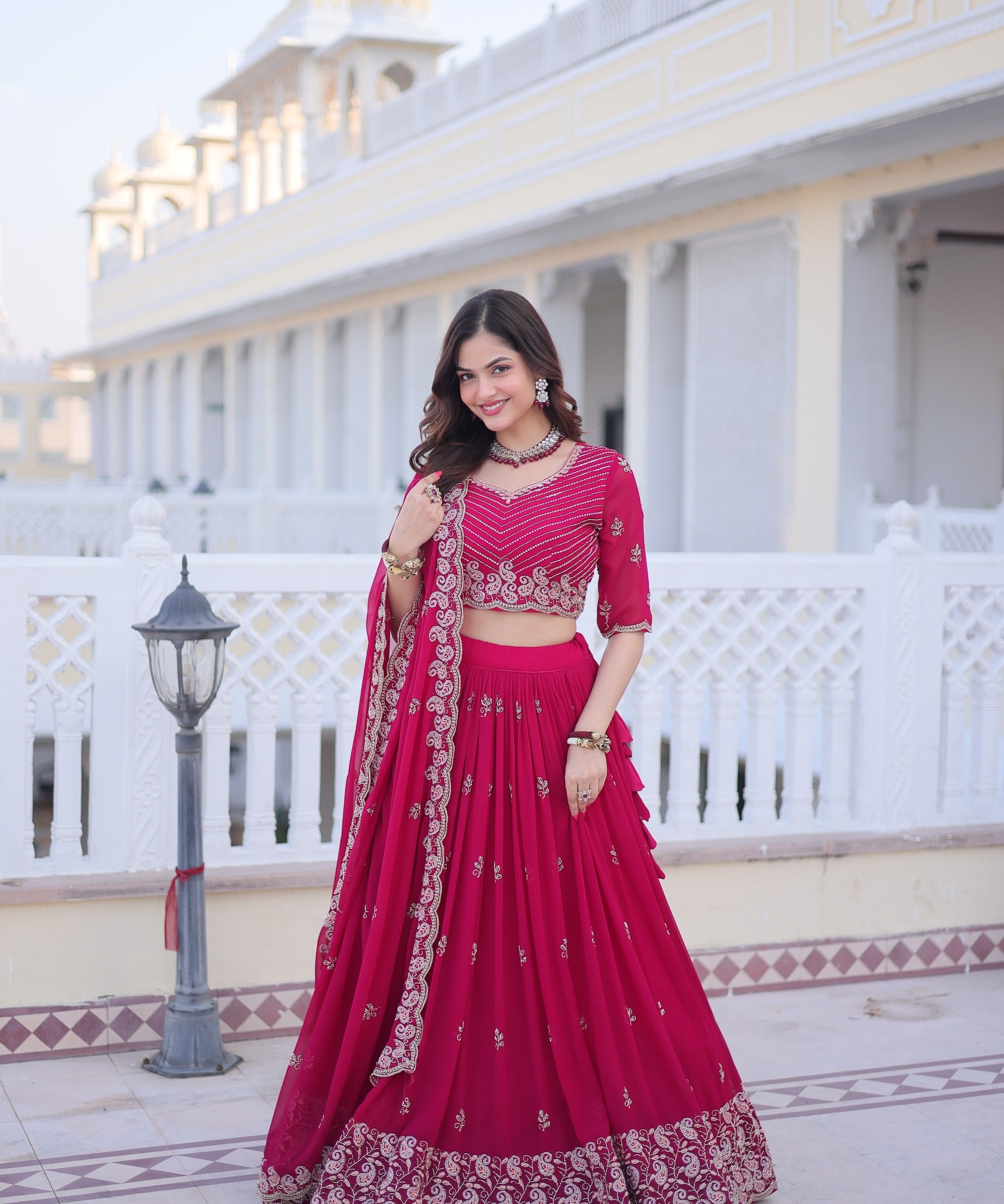 Blooming Ethnic Georgette Lehenga Choli