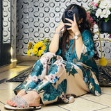Designer Natural Crep Silk Suit