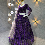 Party Wear viscose Velvet Lehenga choli