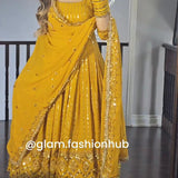 Pakistani Heavy Sequance Anarkali Gown