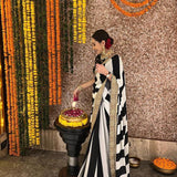 Black White Bollywood Saree