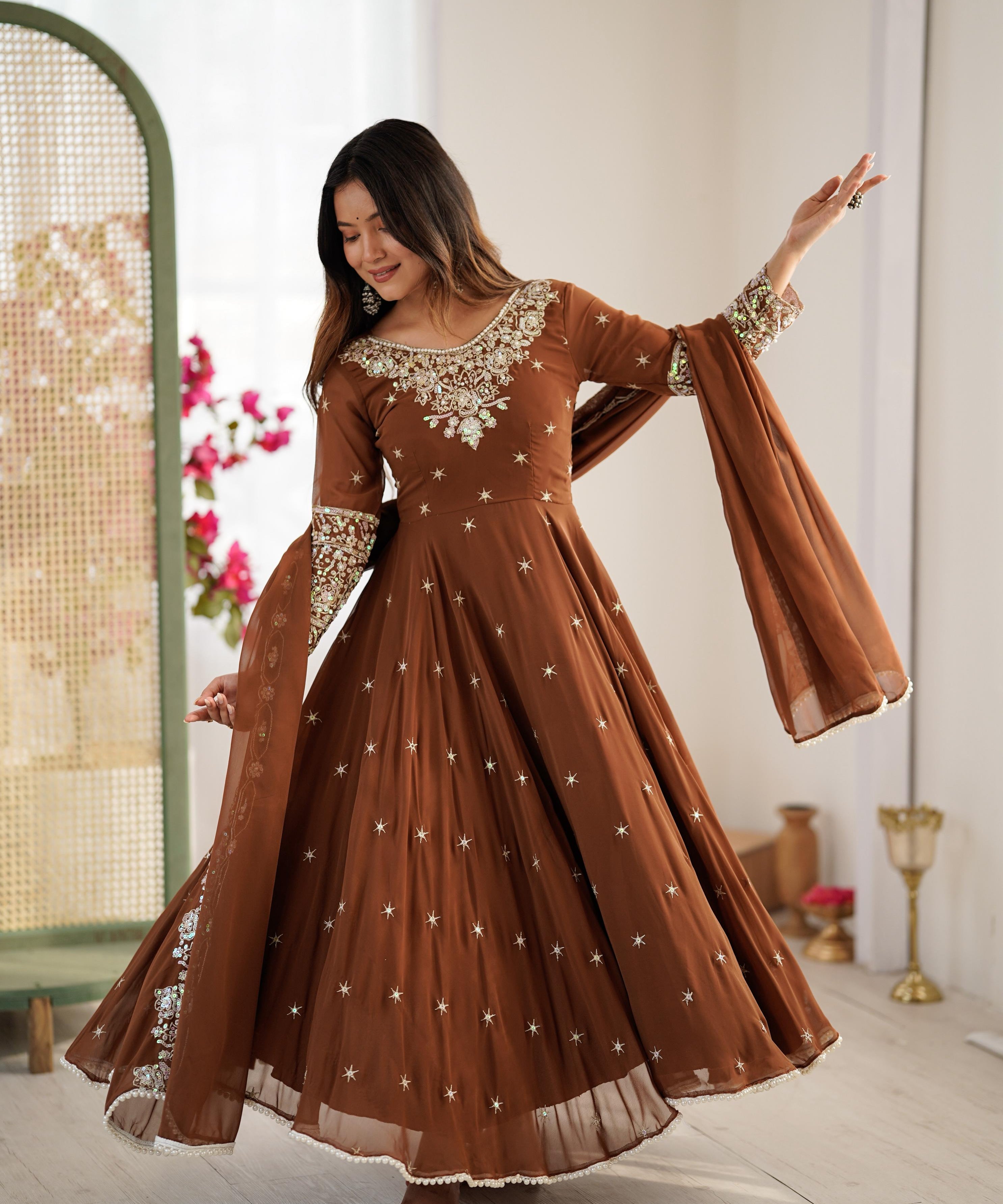 Elegant Georgette Anarkali Suit